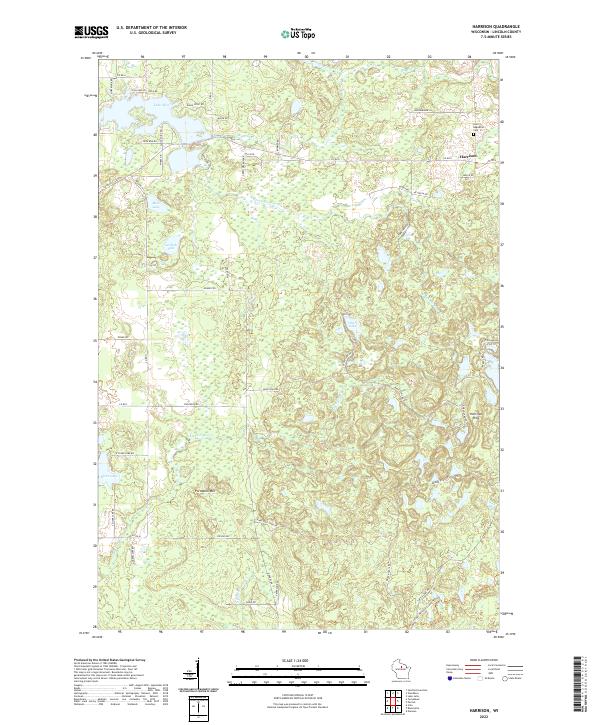 Harrison, WI — USGS 7.5-minute topo (2022)