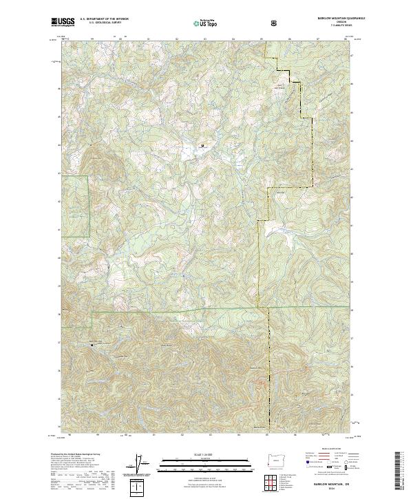 Barklow Mountain, OR — USGS 7.5-minute topo (2024)