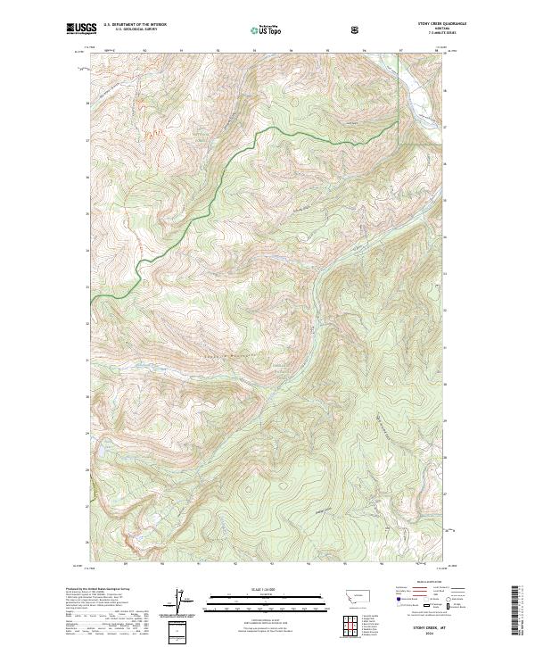 Stony Creek, MT — USGS 7.5-minute topo (2024)