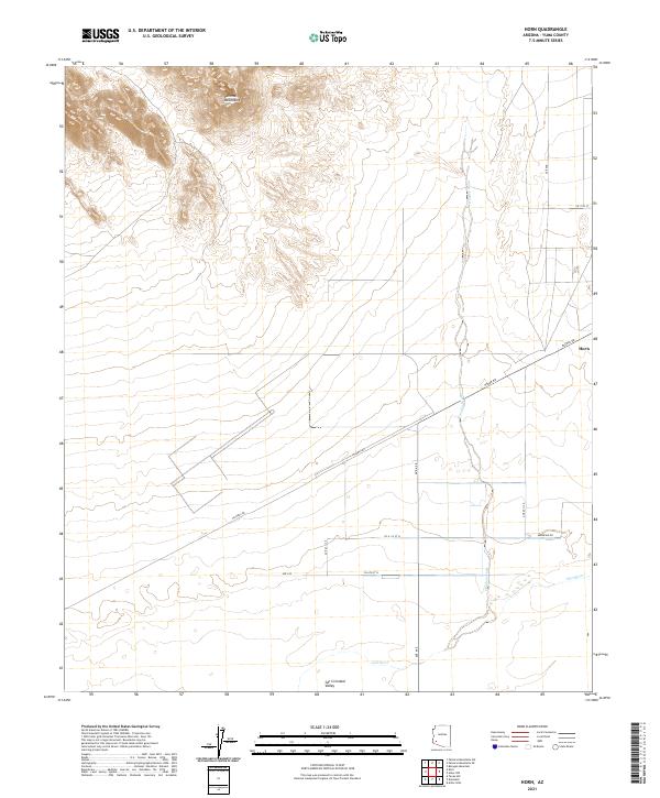 Horn, AZ — USGS 7.5-minute topo (2021)