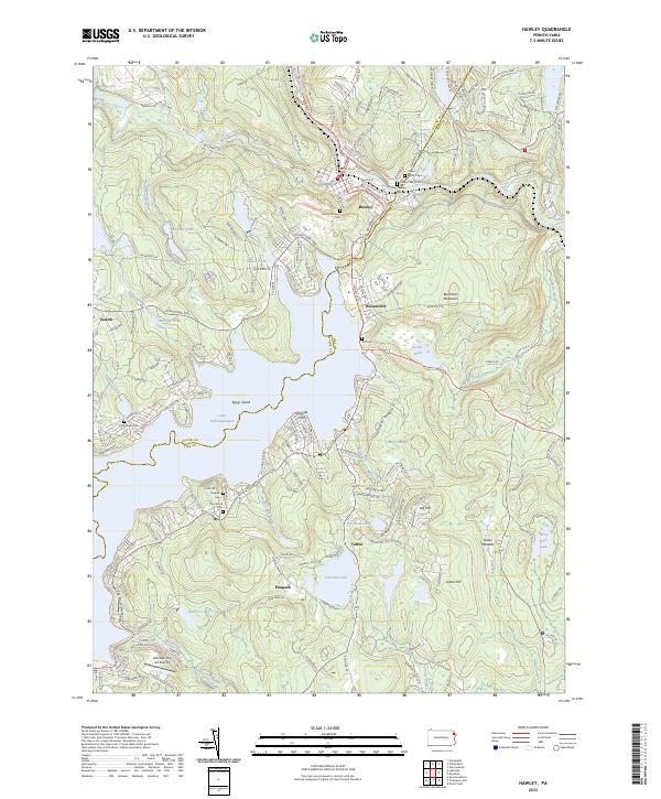 Hawley, PA — USGS 7.5-minute topo (2023)