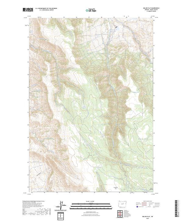 Miller Flat, OR — USGS 7.5-minute topo (2023)