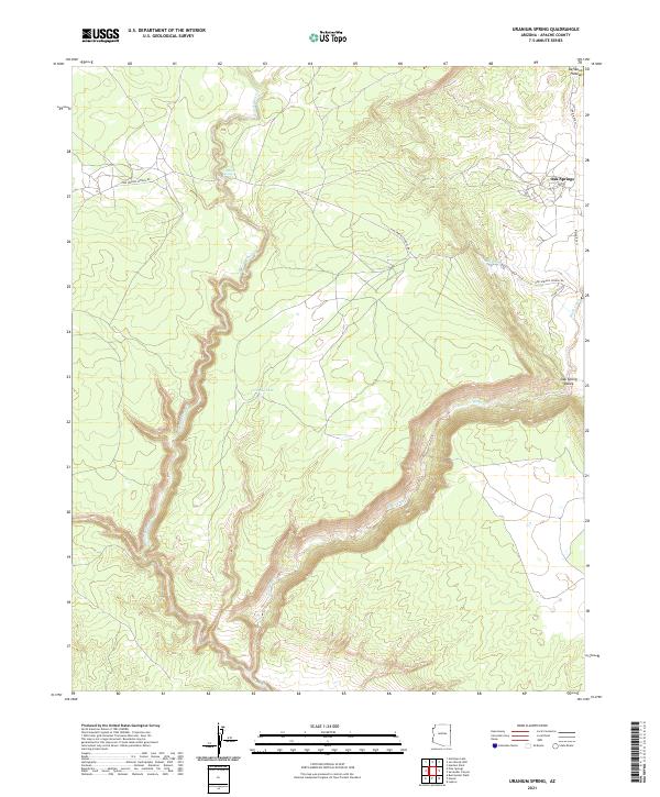 Uranium Spring, AZ — USGS 7.5-minute topo (2021)