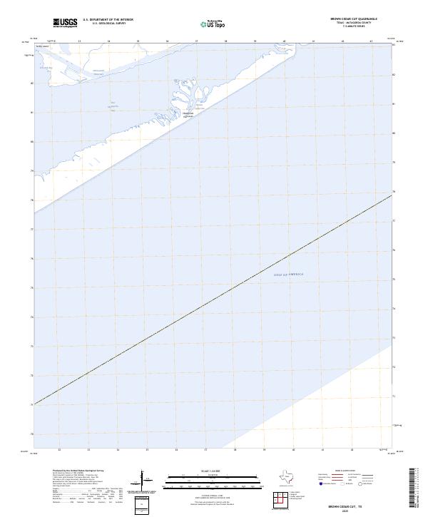 Brown Cedar Cut, TX — USGS 7.5-minute topo (2025)