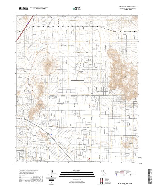 Apple Valley North, CA — USGS 7.5-minute topo (2021)