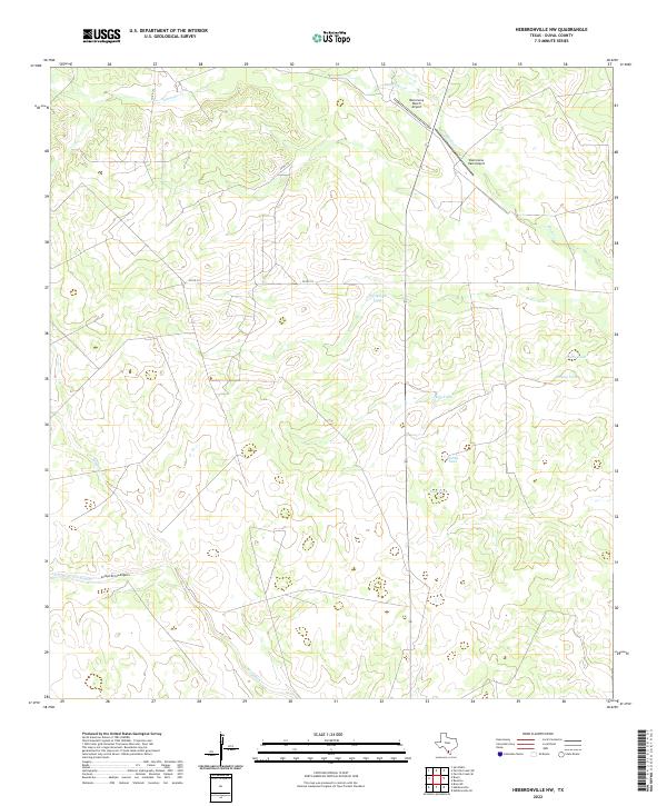Hebbronville NW, TX — USGS 7.5-minute topo (2022)