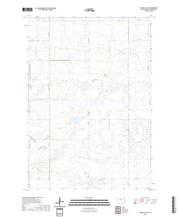 Chapelle Lake, SD — USGS 7.5-minute topo (2021)