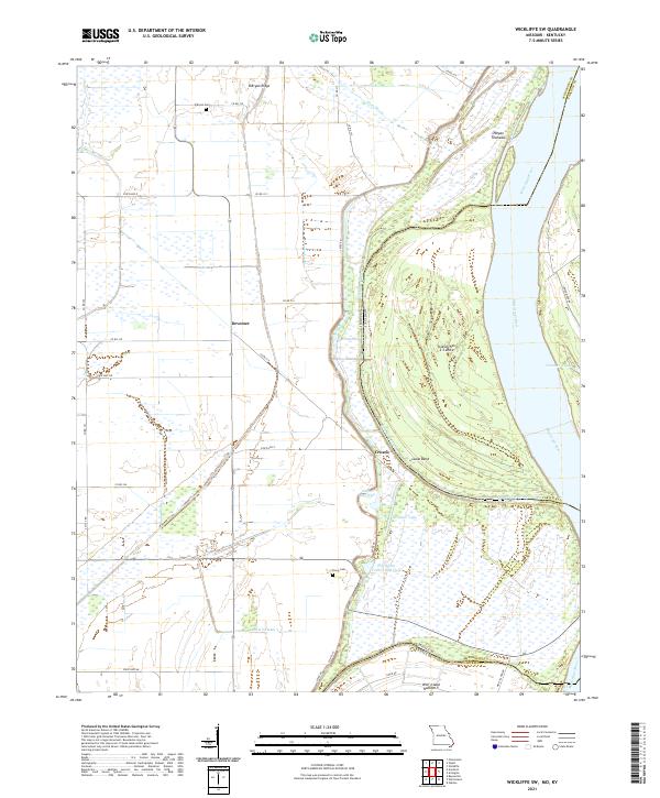 Wickliffe SW, MO-KY — USGS 7.5-minute topo (2021)