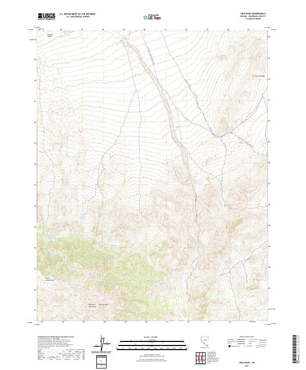 Lida Wash, NV — USGS 7.5-minute topo (2021)