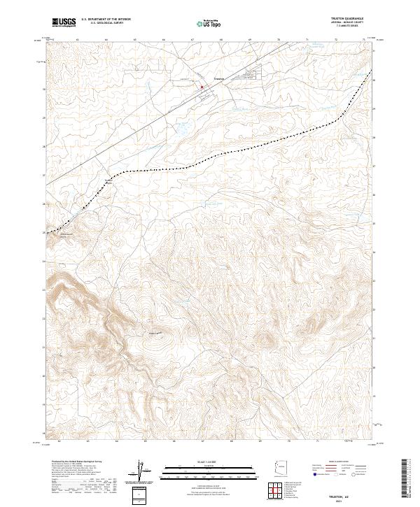 Truxton, AZ — USGS 7.5-minute topo (2021)
