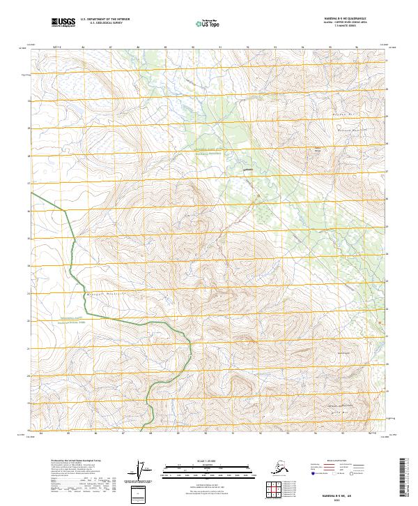 Nabesna B-5 NE, AK — USGS 7.5-minute topo (2023)