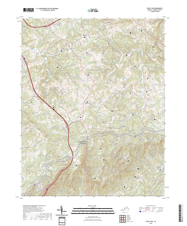 Fancy Gap, VA — USGS 7.5-minute topo (2022)