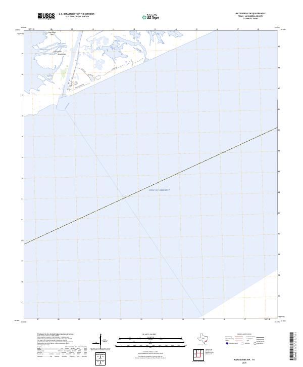 Matagorda SW, TX — USGS 7.5-minute topo (2025)