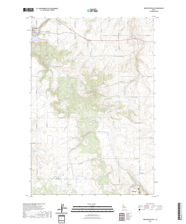 Winchester East, ID — USGS 7.5-minute topo (2024)