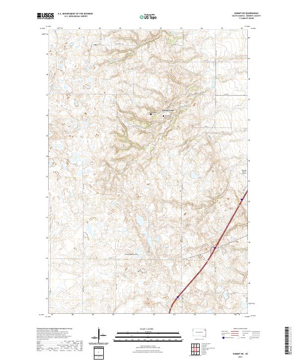 Summit NE, SD — USGS 7.5-minute topo (2021)