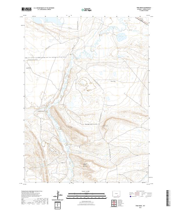 Pine Ridge, WY — USGS 7.5-minute topo (2021)