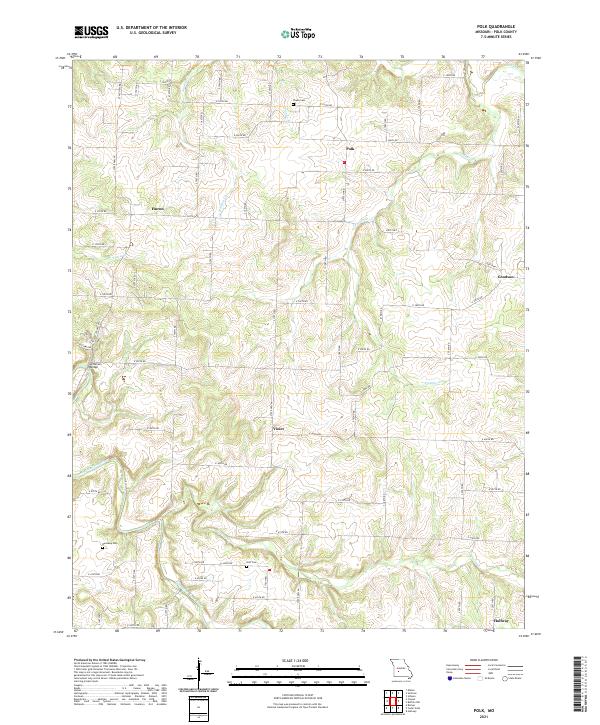 Polk, MO — USGS 7.5-minute topo (2021)