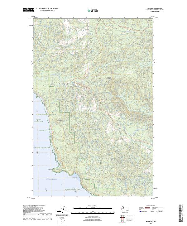 Hoh Head, WA — USGS 7.5-minute topo (2023)