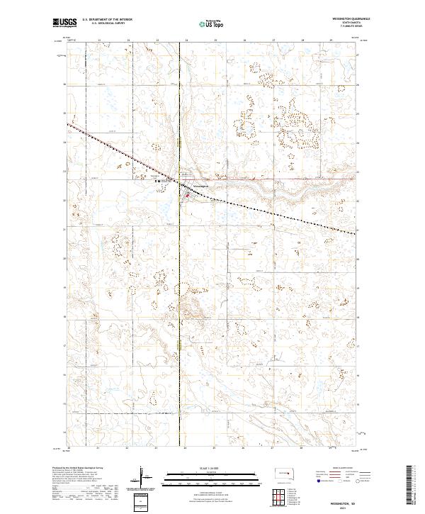 Wessington, SD — USGS 7.5-minute topo (2021)