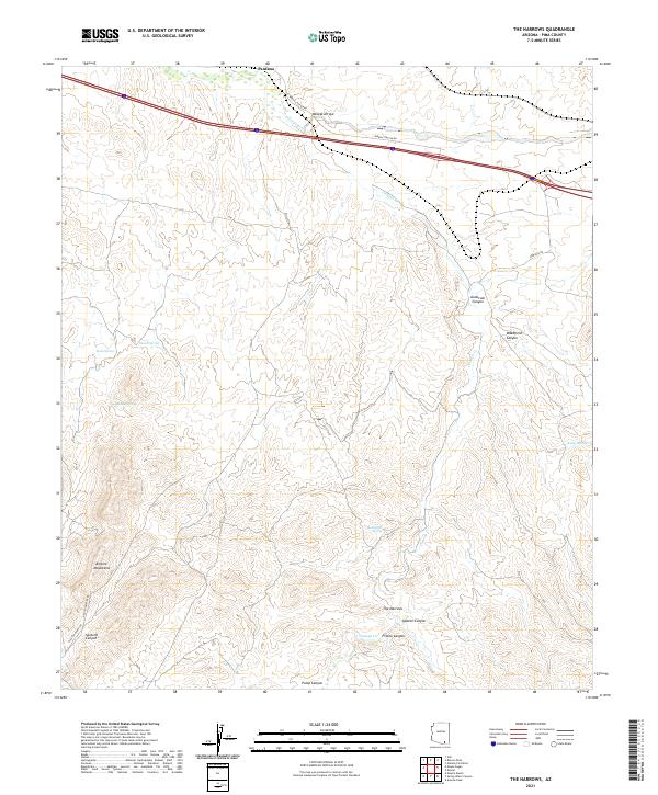 The Narrows, AZ — USGS 7.5-minute topo (2021)