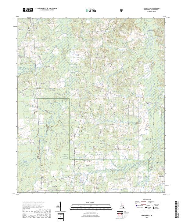 Harperville, MS — USGS 7.5-minute topo (2024)