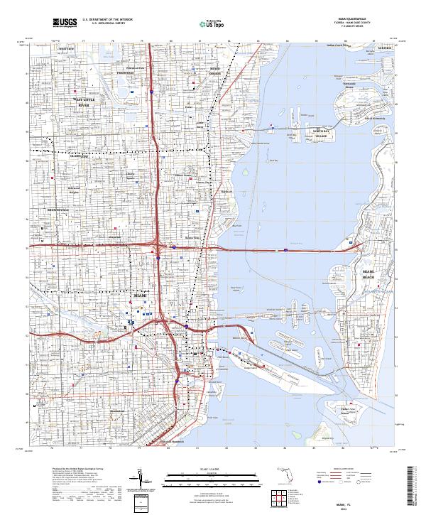 Miami, FL — USGS 7.5-minute topo (2024)