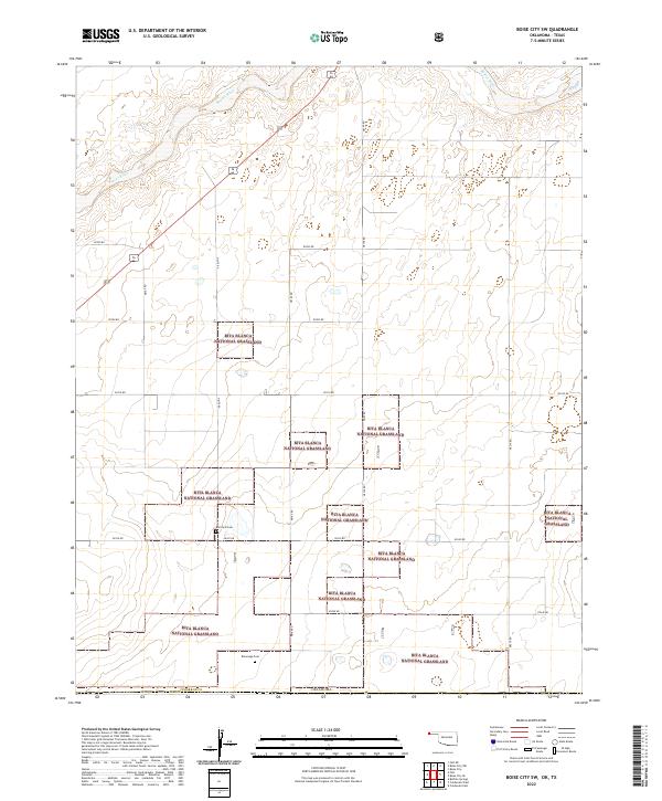 Boise City SW, OK-TX — USGS 7.5-minute topo (2022)