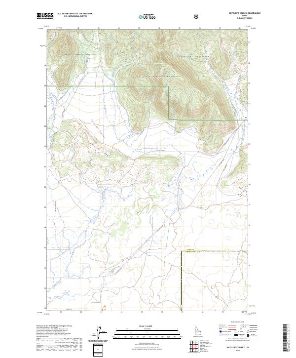 Antelope Valley, ID — USGS 7.5-minute topo (2023)