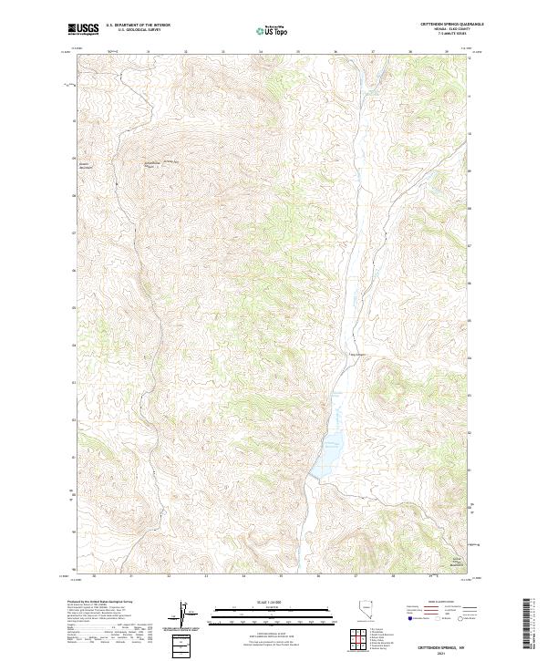 Crittenden Springs, NV — USGS 7.5-minute topo (2021)