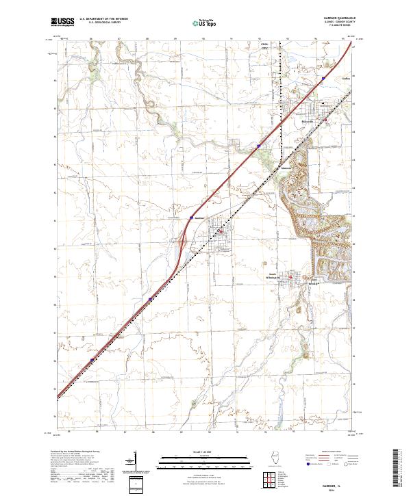 Gardner, IL — USGS 7.5-minute topo (2024)