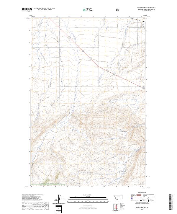 Wolf Butte NW, MT — USGS 7.5-minute topo (2024)