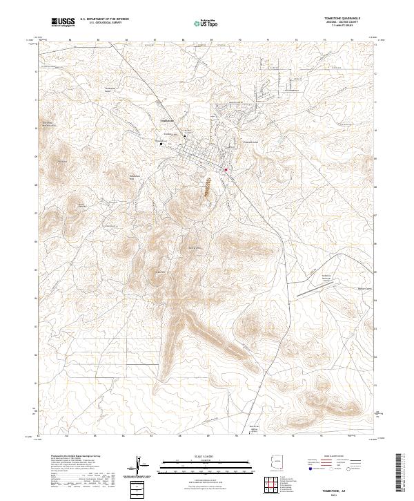 Tombstone, AZ — USGS 7.5-minute topo (2021)