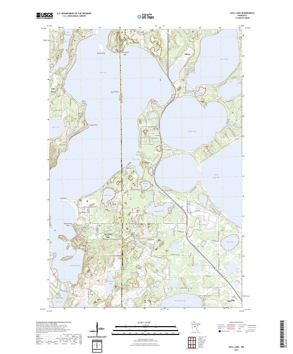 Gull Lake, MN — USGS 7.5-minute topo (2023)