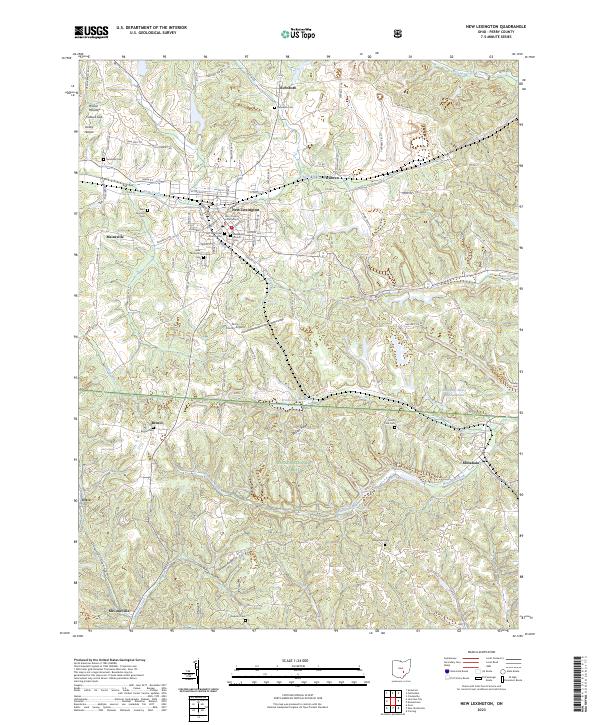 New Lexington, OH — USGS 7.5-minute topo (2023)
