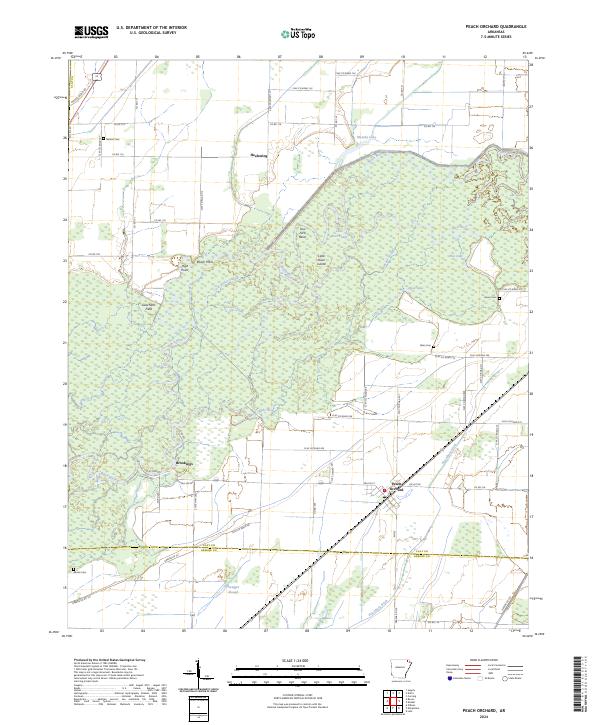 Peach Orchard, AR — USGS 7.5-minute topo (2024)