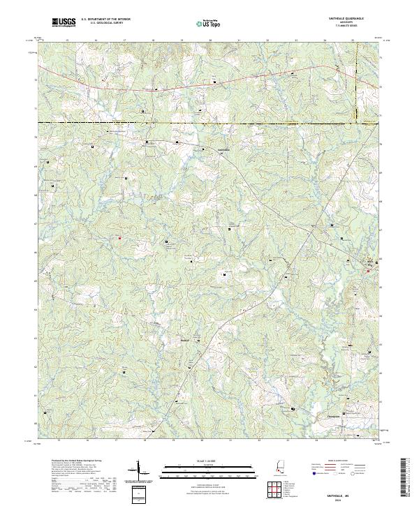 Smithdale, MS — USGS 7.5-minute topo (2024)