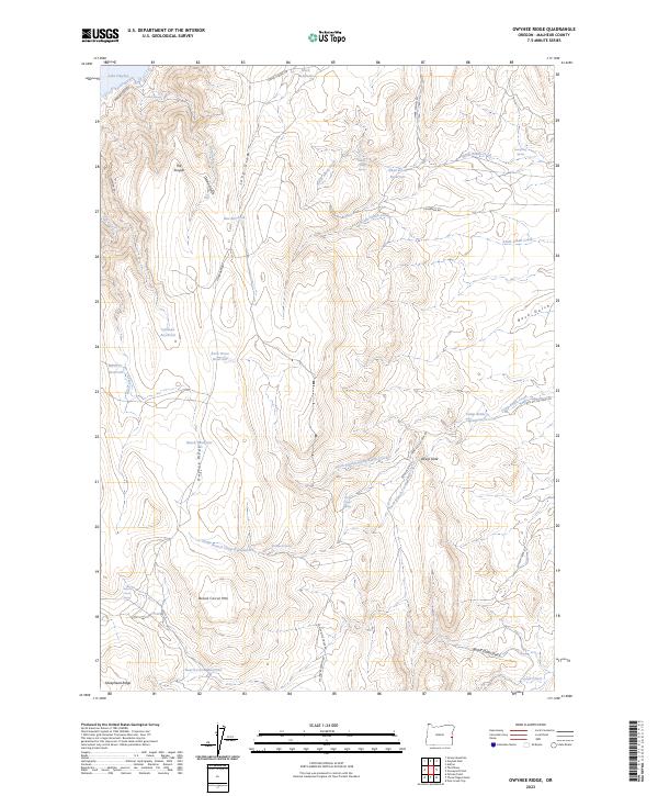 Owyhee Ridge, OR — USGS 7.5-minute topo (2023)