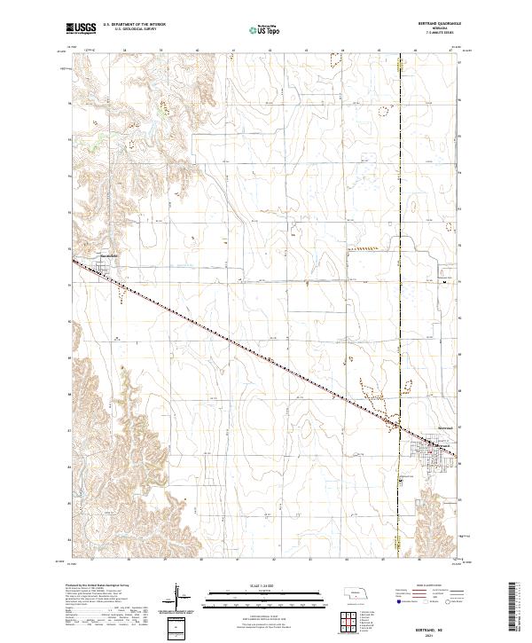 Bertrand, NE — USGS 7.5-minute topo (2021)