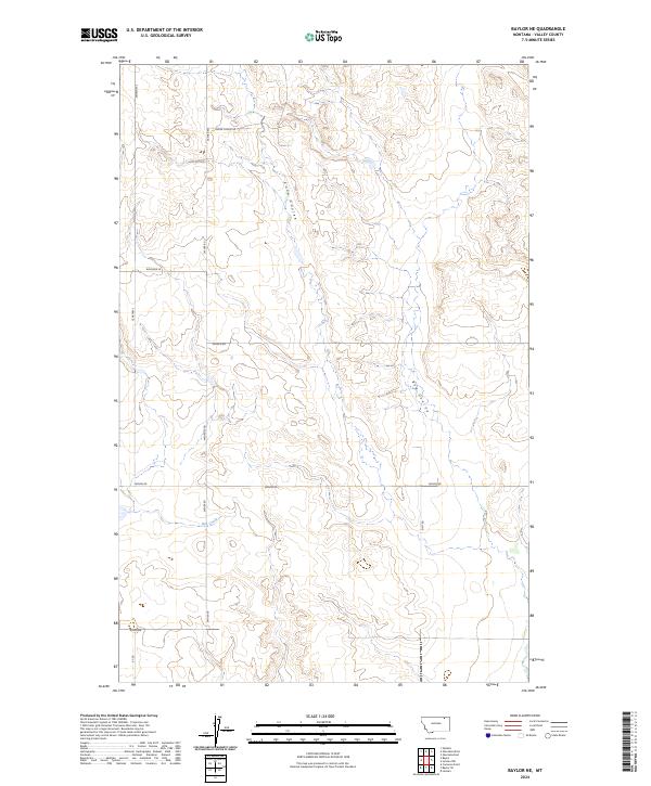 Baylor NE, MT — USGS 7.5-minute topo (2024)