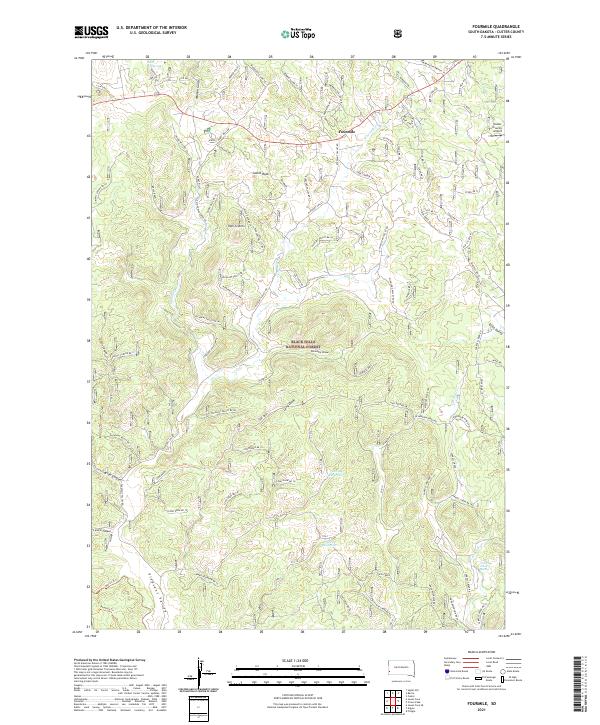 Fourmile, SD — USGS 7.5-minute topo (2021)