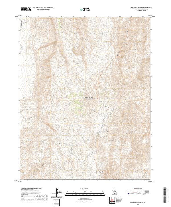 White Top Mountain, CA — USGS 7.5-minute topo (2021)