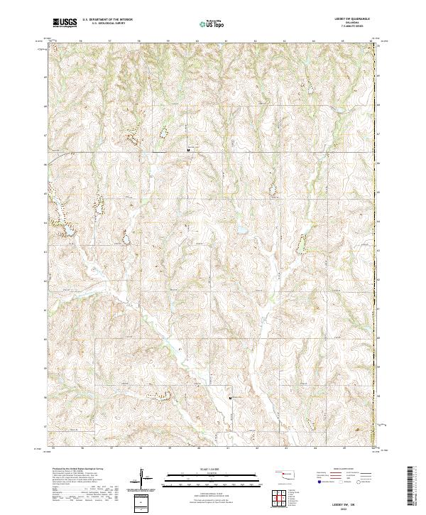 Leedey SW, OK — USGS 7.5-minute topo (2022)