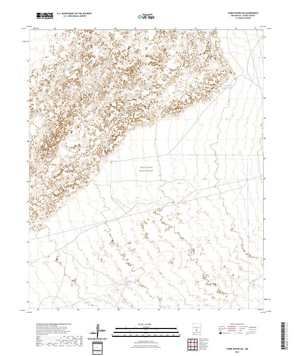 Three Rivers SW, NM — USGS 7.5-minute topo (2023)