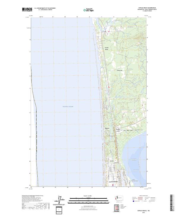 Copalis Beach, WA — USGS 7.5-minute topo (2023)