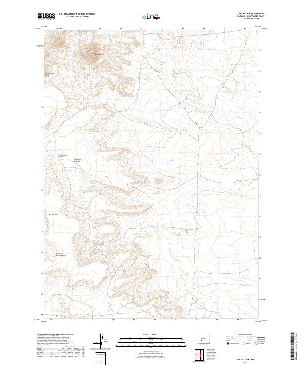 Joe Hay Rim, WY — USGS 7.5-minute topo (2021)