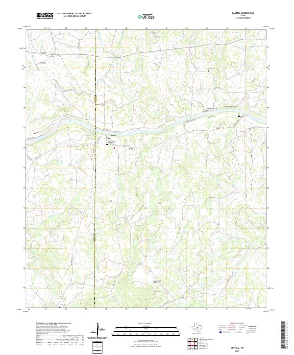 Castell, TX — USGS 7.5-minute topo (2022)