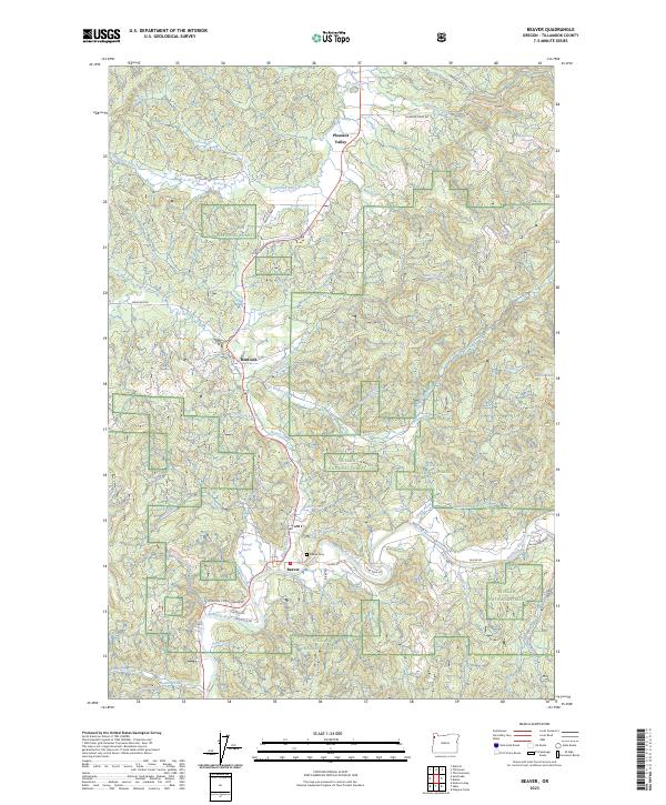 Beaver, OR — USGS 7.5-minute topo (2023)