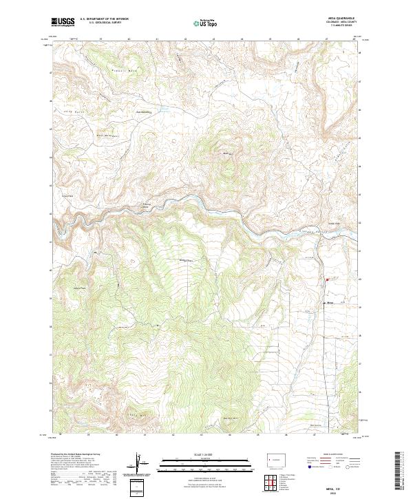 Mesa, CO — USGS 7.5-minute topo (2022)