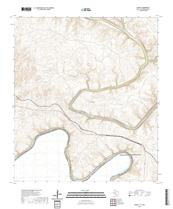 Shumla, TX,COA, US — USGS 7.5-minute topo (2022)