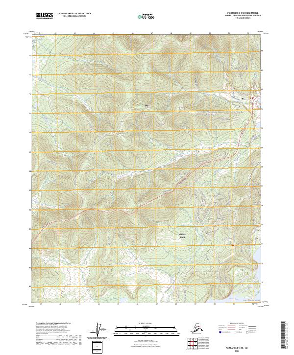 Fairbanks D-3 SE, AK — USGS 7.5-minute topo (2024)